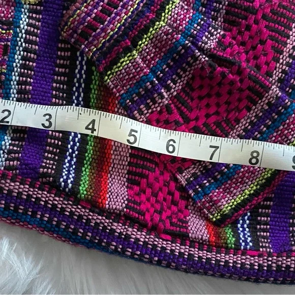 Colorful Woven Tote Bag from Mexico‎ - Picture 6 of 7